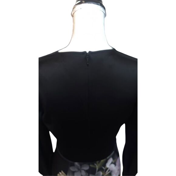Ted Baker London Black Floral Wrap Sheath Dress size 1 - Picture 7 of 16